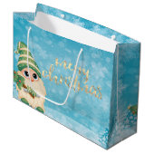 Grand Sac Cadeau Gnome Cute Avec Pin Tree Vacances (Devant Angle)