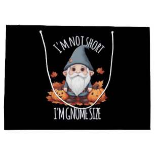 Grand Sac Cadeau Gnome mignonne en automne