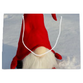 Grand Sac Cadeau Gnome scandinave de Noël (Devant)