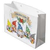 Grand Sac Cadeau Gnomes de Noël (Dos Angle)