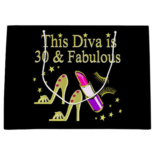 GRAND SAC CADEAU GOLD 30 ET FABULEUX 30E ANNIVERSAIRE (Devant)