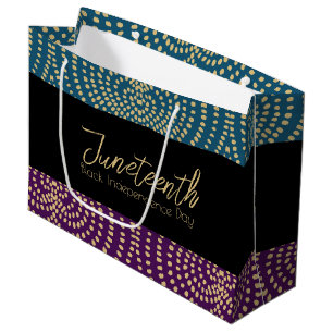 Grand Sac Cadeau Gold Cyple Black Independence Day Junetdix