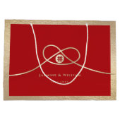 Grand Sac Cadeau Gold Knot Union Double Bonheur Mariage chinois (Dos)