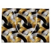 Grand Sac Cadeau Gold Silver Black Christmas Celebration (Dos)