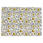 Grand Sac Cadeau Gold & Silver Swirl Elegance (Dos)