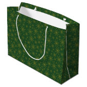 Grand Sac Cadeau Gold Snowflon Holiday (Dos Angle)