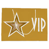 Grand Sac Cadeau Gold Star print VIP or large (Dos)