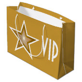Grand Sac Cadeau Gold Star print VIP or large (Dos Angle)
