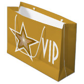 Grand Sac Cadeau Gold Star print VIP or large (Devant Angle)