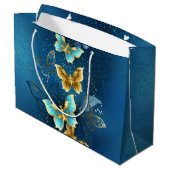 Grand Sac Cadeau Golden butterflies (Dos Angle)