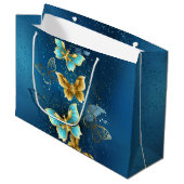 Grand Sac Cadeau Golden butterflies (Devant Angle)
