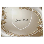 Grand Sac Cadeau Golden Ornate Frame with Pearls Gift Bag (Devant)
