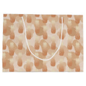 Grand Sac Cadeau Golden Pineapples Pattern Tropical (Dos)