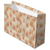 Grand Sac Cadeau Golden Pineapples Pattern Tropical (Devant Angle)