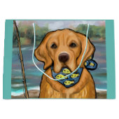 Grand Sac Cadeau Golden Retriever (Devant)