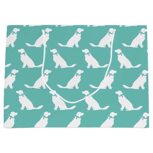 Grand Sac Cadeau Golden Retriever (Devant)