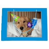 Grand Sac Cadeau Golden retriever somnolent dans l'anniversaire de (Devant)