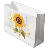 Grand Sac Cadeau Golden Sunburst (Devant Angle)