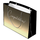 Grand Sac Cadeau Golden yellow beige ombre gradient (Dos Angle)