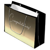 Grand Sac Cadeau Golden yellow beige ombre gradient (Devant Angle)