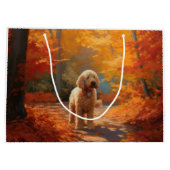 Grand Sac Cadeau Goldendoodle en automne Leaves Fall Inspire (Dos)