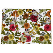 Grand Sac Cadeau Goldfinches dans le jardin (Devant)