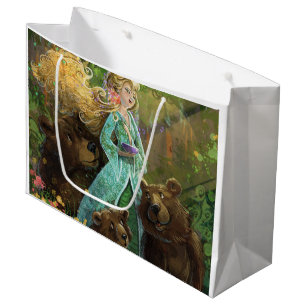 Grand Sac Cadeau Goldilocks et les trois ours
