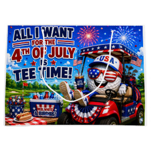 Grand Sac Cadeau Golf 4 juillet Jour de l'Indépendance