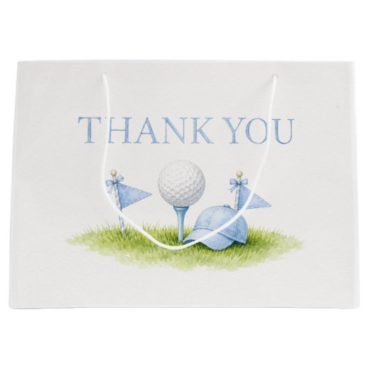 Grand Sac Cadeau Golf bébé garçon Merci (Devant)