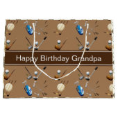 Grand Sac Cadeau Golf et Jacquard personnalisés (Devant)