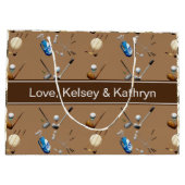 Grand Sac Cadeau Golf et Jacquard personnalisés (Dos)