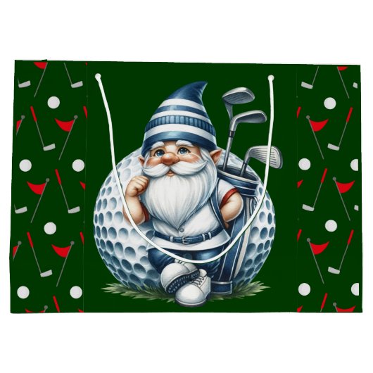 Grand Sac Cadeau Golf Gnome (Dos)
