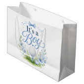 Grand Sac Cadeau Golf pour bébé garçon golfeur sur gazon vert (Devant Angle)