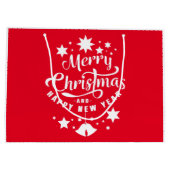 Grand Sac Cadeau Golf Santa Claus sur Golf Course Noël (Dos)