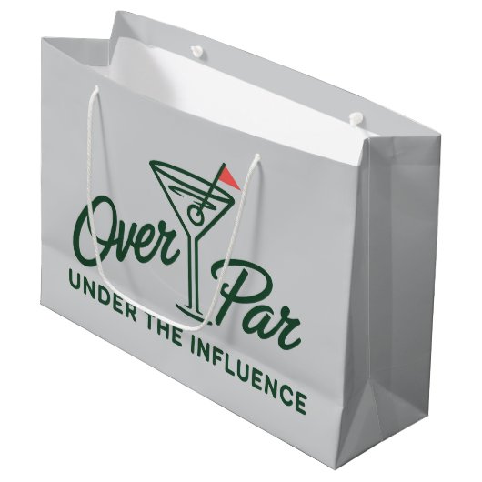 Grand Sac Cadeau Golfing Gift Over Par And Under The Influence Golf (Devant Angle)