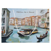 Grand Sac Cadeau Gondolas Et Vaporetto Vénitiens (Dos)