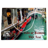 Grand Sac Cadeau Gondoles sur un canal vénitien (Devant)