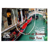 Grand Sac Cadeau Gondoles sur un canal vénitien (Dos)