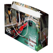 Grand Sac Cadeau Gondoles sur un canal vénitien (Dos Angle)