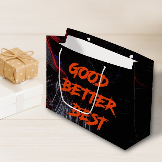 Grand Sac Cadeau Good Better Best Never Let It Rest