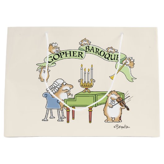 Grand Sac Cadeau GOPHER BAROQUE par Sandra Boynton (Devant)