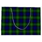 Grand Sac Cadeau Gordon tartan bleu vert plaid (Dos)