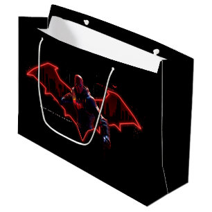 Grand Sac Cadeau Gotham Chevaliers Hood rouge dans le logo