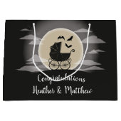 Grand Sac Cadeau Gothic Baby Shower Halloween (Devant)