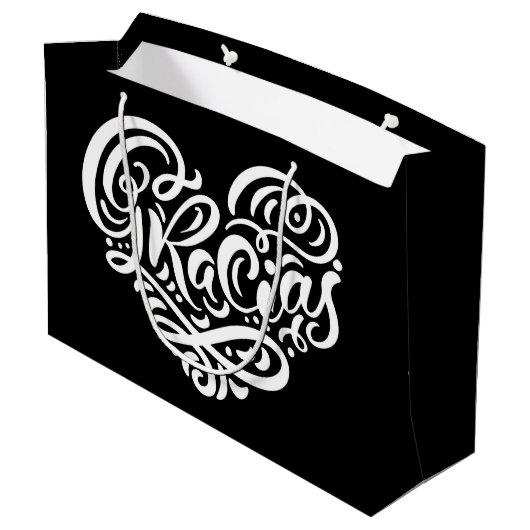 Grand Sac Cadeau Gracias | MERCI (Dos Angle)