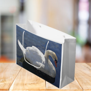 Grand Sac Cadeau Gracity White Swan on Lake Photo
