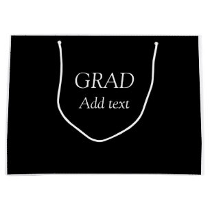 Grand Sac Cadeau Grad simple graduation minimale élégante typo mode