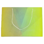 Grand Sac Cadeau Gradation géométrique jaune moderne (Devant)