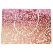 Grand Sac Cadeau Gradient rose de scintillement de parties (Devant)