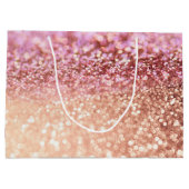 Grand Sac Cadeau Gradient rose de scintillement de parties (Dos)